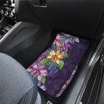 Colorful Watercolor Cattleya Print Front Car Floor Mats