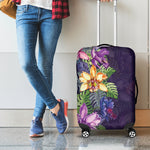 Colorful Watercolor Cattleya Print Luggage Cover