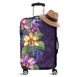 Colorful Watercolor Cattleya Print Luggage Cover