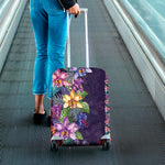Colorful Watercolor Cattleya Print Luggage Cover