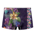 Colorful Watercolor Cattleya Print Men's Boxer Briefs