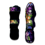 Colorful Watercolor Cattleya Print Muay Thai Shin Guard