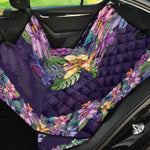 Colorful Watercolor Cattleya Print Pet Car Back Seat Cover
