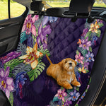 Colorful Watercolor Cattleya Print Pet Car Back Seat Cover