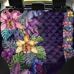 Colorful Watercolor Cattleya Print Pet Car Back Seat Cover