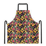 Colorful Watercolor Tulip Pattern Print Apron