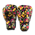 Colorful Watercolor Tulip Pattern Print Boxing Gloves