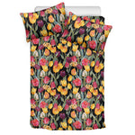 Colorful Watercolor Tulip Pattern Print Duvet Cover Bedding Set