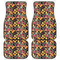 Colorful Watercolor Tulip Pattern Print Front and Back Car Floor Mats