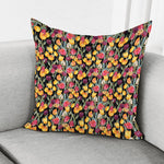 Colorful Watercolor Tulip Pattern Print Pillow Cover
