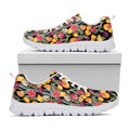 Colorful Watercolor Tulip Pattern Print White Running Shoes