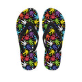 Colorful Weed Leaf Pattern Print Flip Flops