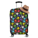 Colorful Weed Leaf Pattern Print Luggage Cover