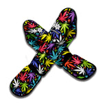 Colorful Weed Leaf Pattern Print Muay Thai Shin Guard