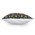 Colorful Weed Leaf Pattern Print Pillow Cover