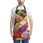 Colorful Wool Yarns Print Apron