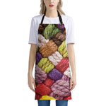 Colorful Wool Yarns Print Apron