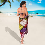 Colorful Wool Yarns Print Beach Sarong Wrap