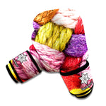 Colorful Wool Yarns Print Boxing Gloves