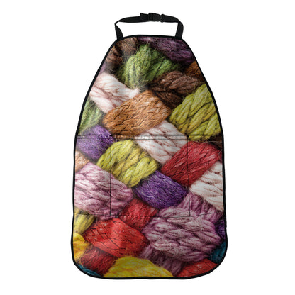 Colorful Wool Yarns Print Car Seat Organizers