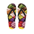 Colorful Wool Yarns Print Flip Flops