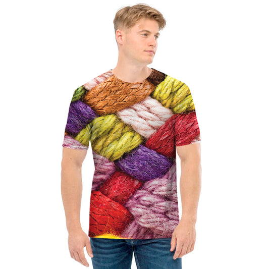 Colorful Wool Yarns Print Men's T-Shirt