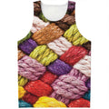 Colorful Wool Yarns Print Men's Tank Top