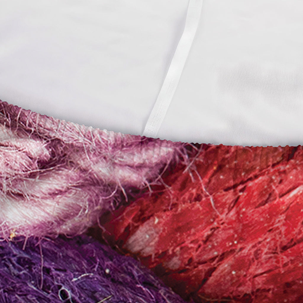 Colorful Wool Yarns Print Sofa Cover