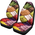 Colorful Wool Yarns Print Universal Fit Car Seat Covers