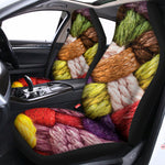 Colorful Wool Yarns Print Universal Fit Car Seat Covers