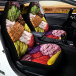 Colorful Wool Yarns Print Universal Fit Car Seat Covers