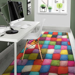 Colorful Yarn Balls Print Area Rug