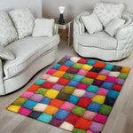 Colorful Yarn Balls Print Area Rug