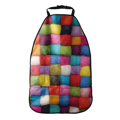 Colorful Yarn Balls Print Car Seat Organizers