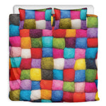 Colorful Yarn Balls Print Duvet Cover Bedding Set