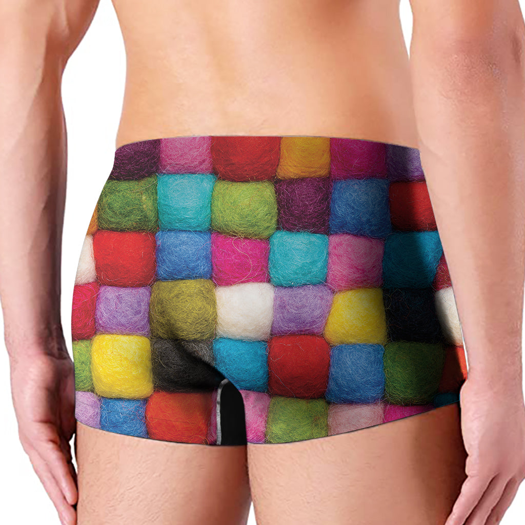 Colorful Yarn Balls Print Men's Boxer Briefs