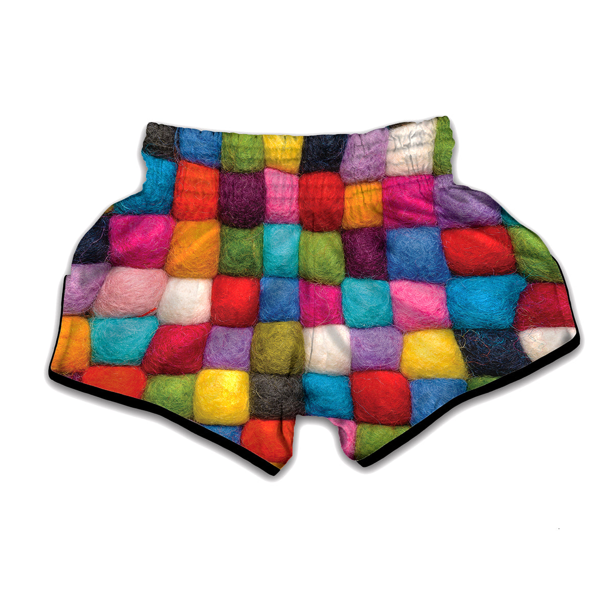 Colorful Yarn Balls Print Muay Thai Boxing Shorts