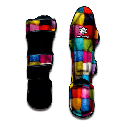Colorful Yarn Balls Print Muay Thai Shin Guard