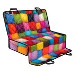 Colorful Yarn Balls Print Pet Car Back Seat Cover