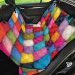 Colorful Yarn Balls Print Pet Car Back Seat Cover