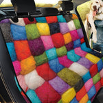 Colorful Yarn Balls Print Pet Car Back Seat Cover