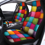 Colorful Yarn Balls Print Universal Fit Car Seat Covers