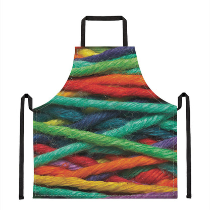 Colorful Yarn Print Apron