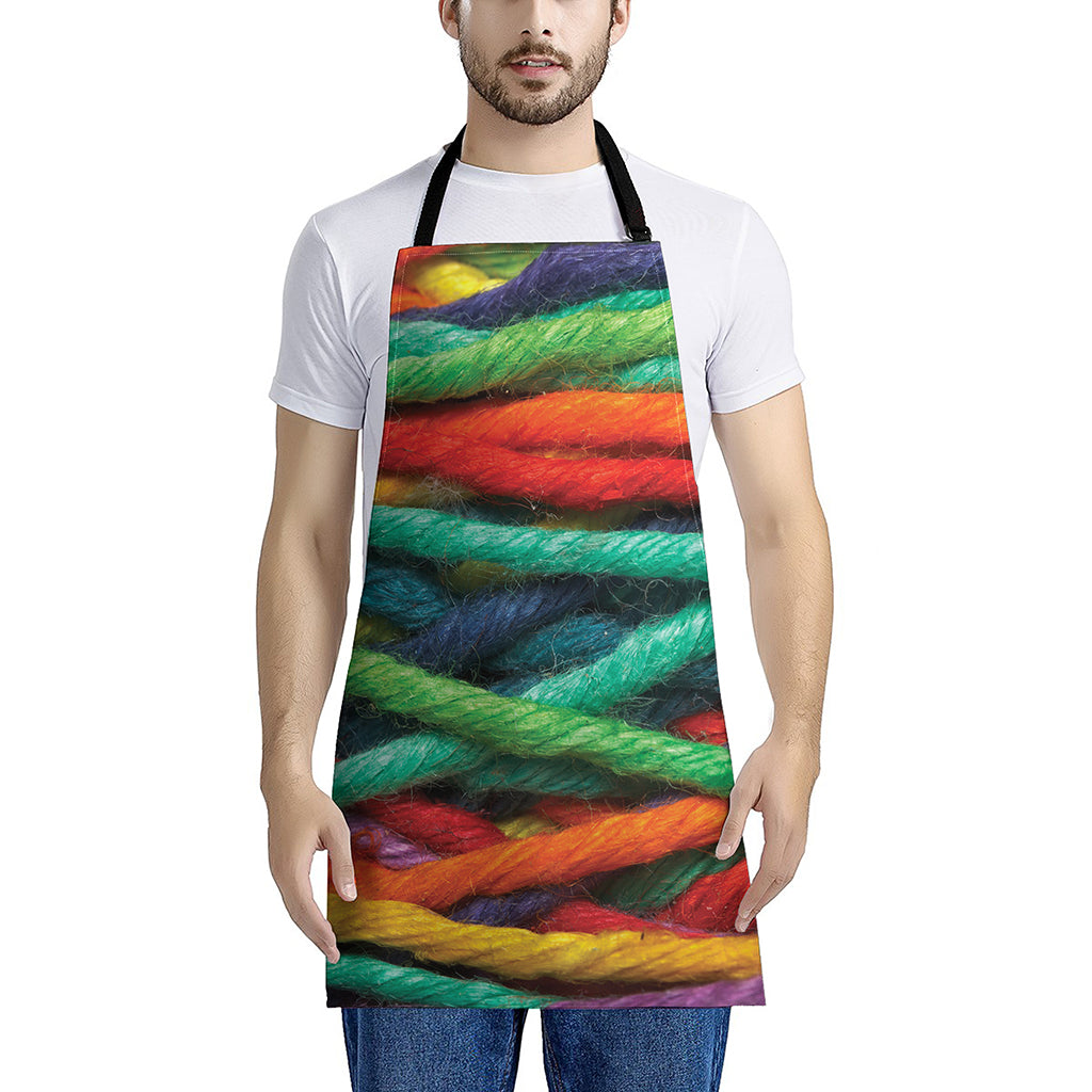 Colorful Yarn Print Apron