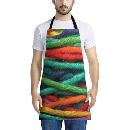 Colorful Yarn Print Apron