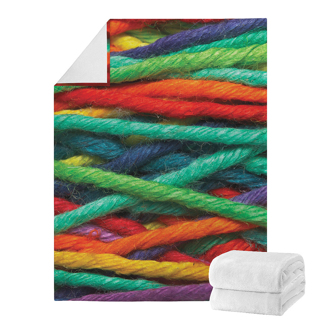 Colorful Yarn Print Blanket