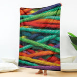 Colorful Yarn Print Blanket
