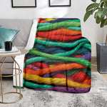 Colorful Yarn Print Blanket