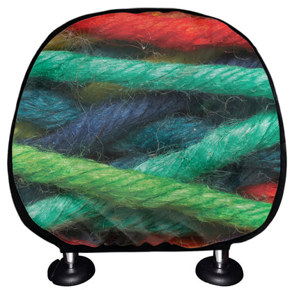 Colorful Yarn Print Car Headrest Covers