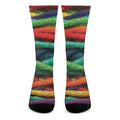 Colorful Yarn Print Crew Socks